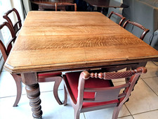 NEWLY POLISHED Victorian Extending Oak dining table 180cm for 6/8-Great Cond🆓Dv