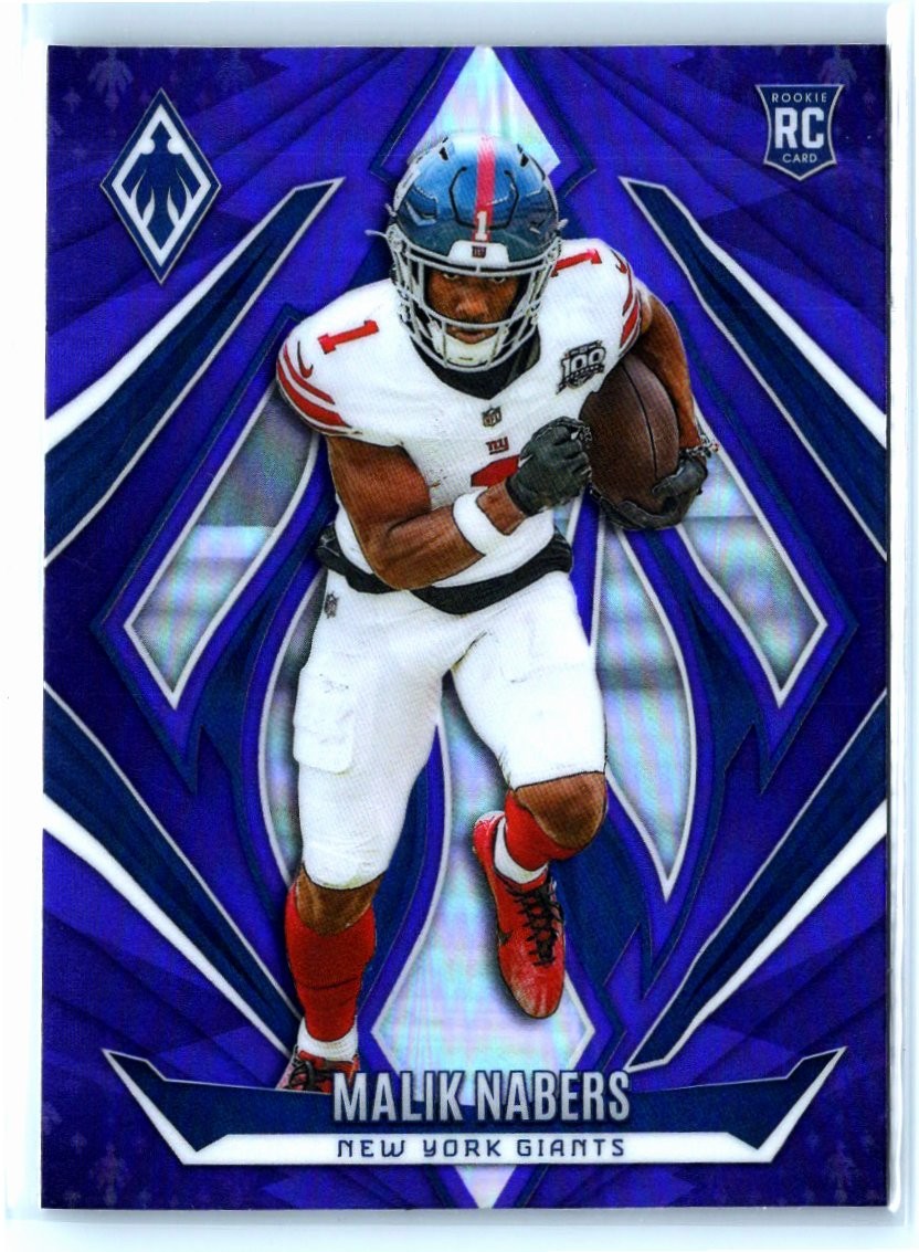 2024 Panini Phoenix #221 Malik Nabers Purple Fade RC