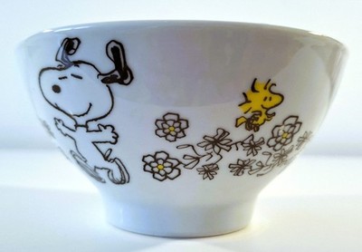Snoopy Woodstock Blumen Peanuts / Schale Schälchen Schüssel Bowl Keramik NEU USA