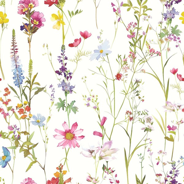 Elsie Floral Tapete Multi / Weiß Aquarell World of Wallpaper AF0038-image