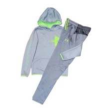 Under Armour Youth Large Gray Athletic Joggers  Hoodie Activewear Pants Set