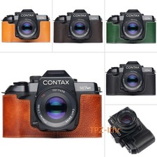 For Contax 167MT Handmade Genuine Real Leather Half Camera Case Bag Cover