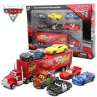 7PCS Disney Pixar Cars Lightning McQueen Jackson Storm Mack Truck Diecast