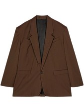 Egonlab Blazer Single Breasted Oversized Open Back Brown Stripes Size: 52 NWT