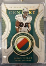 Jason Taylor 2021 Panini National Treasures Century CM-JT Triple Patch /10
