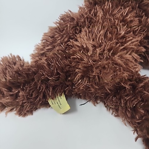 Target Dark Chocolate Brown Shaggy Teddy Bear Bow Plush 13" Stuffed Animal - 第 5/5 張圖片