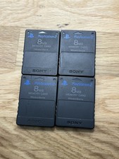 4x Sony Playstation 2 PS2 Official OEM MagicGate 8mb Memory Card SCPH-10020 Work