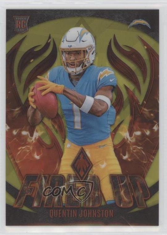 2023 Panini Phoenix Fired Up Yellow 16/50 Quentin Johnston #FU-14 0f6d