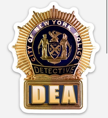 NYPD DEA Courtesy Sticker Greatest Detectives In The World 2.45  × 3  Great Qual