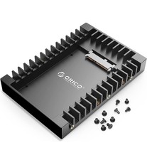 2.5 SSD SATA to 3.5 Hard Drive Adapter Internal Drive Bay Converter Mounting..