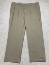 Amazon Essentials Straight Dress Pants Men's 40 x 30 Tan Flat Front Casual