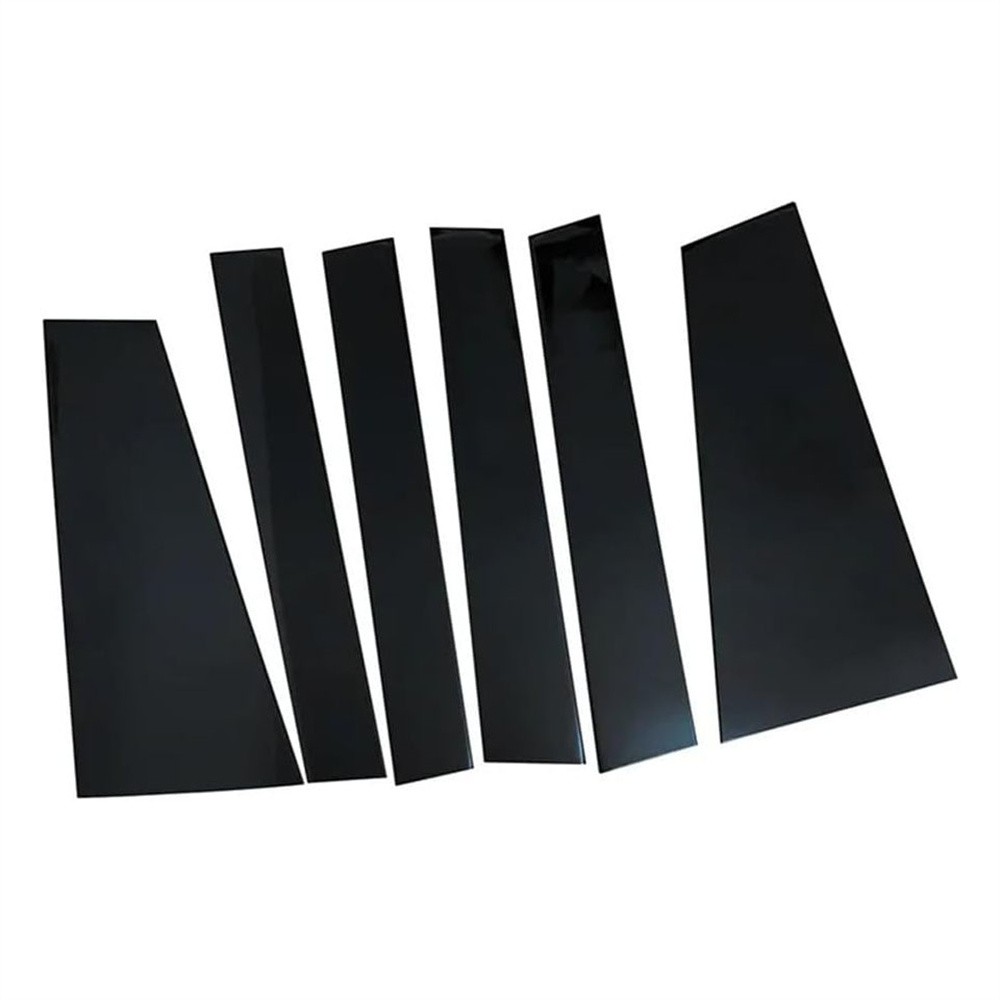 6Pcs Piano Black Window Pillar Posts Door Trim Cover For Toyota Sienna 2021-2024