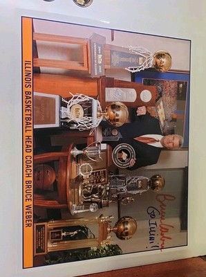 Bruce Weber Autograph Illinois Fightin Illini Kansas State Wildcats Signed Photo