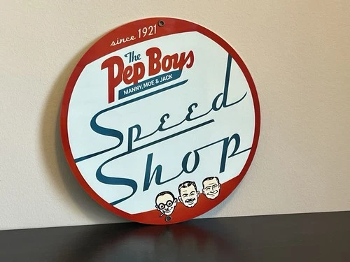 Pep Boys Speed Shop Vintage  Style Metal Sign