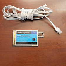 3COM Megahertz 10/100 PCMCIA LAN CARD 3CXFE575CT w/ XJACK Connector  Cable