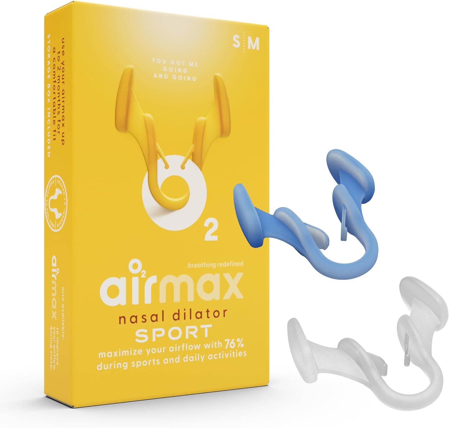 Airmax Sport Nasal Dilator Trial Pack | 76% More Airflow | Boost Oxygen for Spo