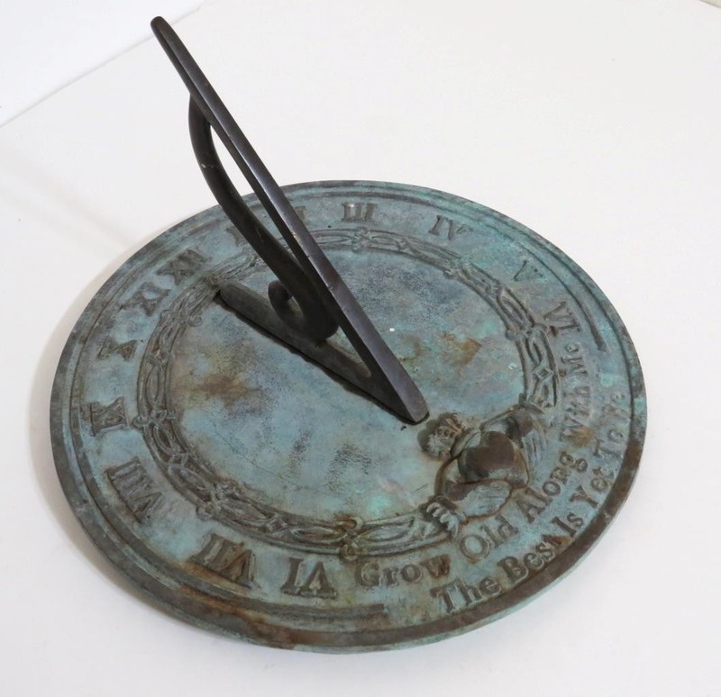 Claddagh Sundial Grow Old Along with Me the Best Is Yet to Be Rome Indus. Brass