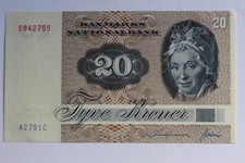 Banknote 20 Kroner Denmark type 1972-1979 mint (42120)