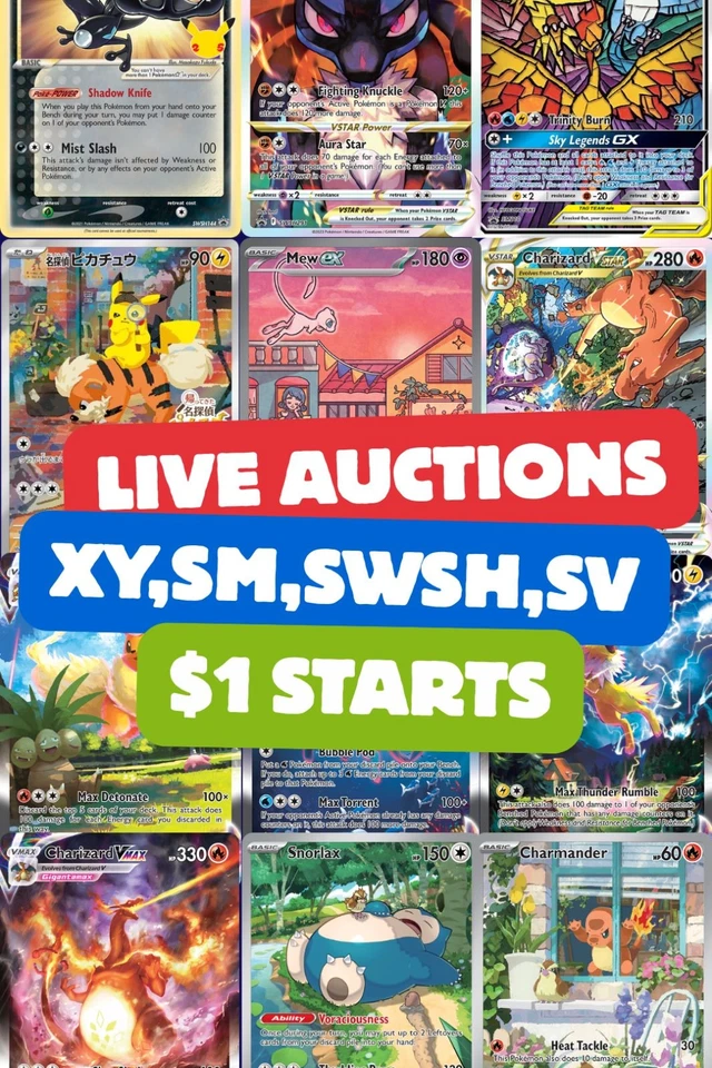 $1 STARTS - POKEMON SINGLES