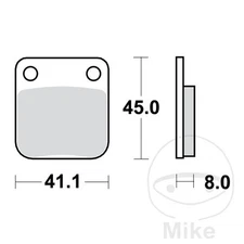 20313 Standard Brake Pads ALTN: 7326432 Compatible with Yamaha YFZ 350 BANSHEE 2