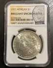 1921 Morgan Silver Dollar 100th Ann 2021 Special Label  NGC BU