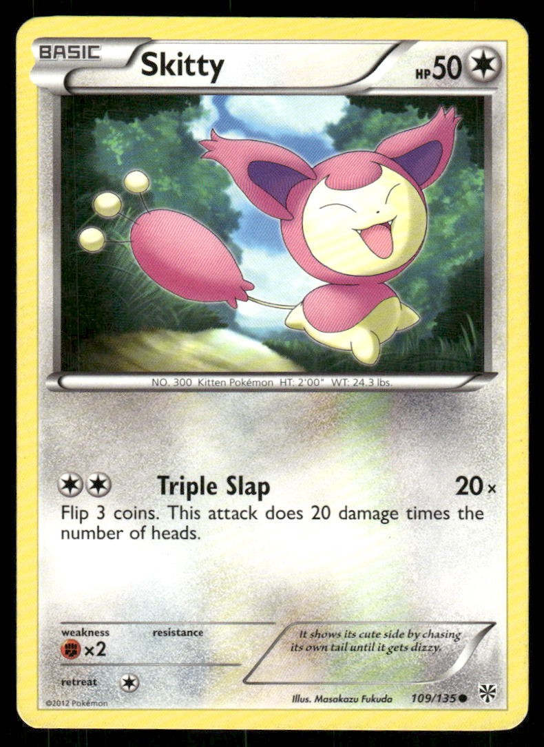 Skitty 109/135 Common Plasma Storm Pokemon Heavily Played