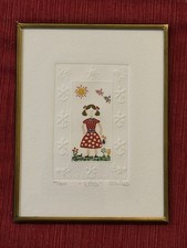 Original Signed Etching "Niña" by Enrica Ruiz (Ennio)