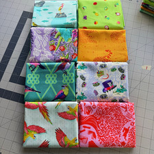 Tula pink Free Spirit Cotton Lot 8 FQ Moon Garden Roar True Colors Everglow