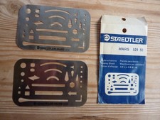 Vintage Staedtler Mars 529 50 2 x Erasing Shields Made in Japan