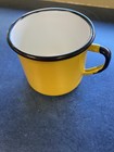 Vintage GRANITEWARE Yellow & Black Handled Mug MADE IN POLAND #8 — photo 4