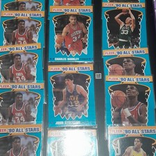 Fleer 1990 NBA All-Stars Barkley Stockton Johnson Basketball Card Lot