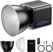 40W Pro RGB Portable LED Video Light W DC Power Adapter, 3400Mah Build-In Batter