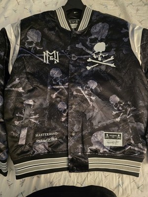 Mastermind World X Mitchell & Ness Varsity Jacket All-Over-Print Jacket Size XL