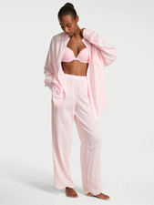 Victoria's Secret Modal - Cotton Eyelet Long Pajama Set, M short 