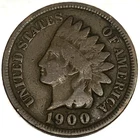 1900 Indian Head Cent Penny Good Condition 1c One Cent US Coin Free Ship - 2224