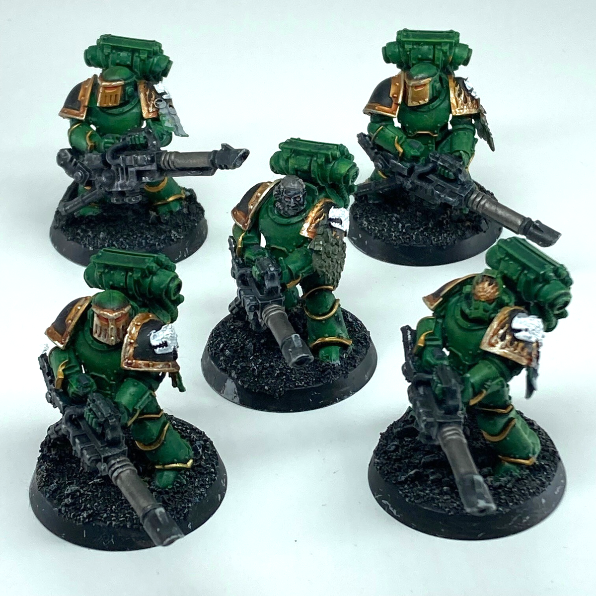 Heavy Support Squad - Salamanders - Painted - Warhammer Horus