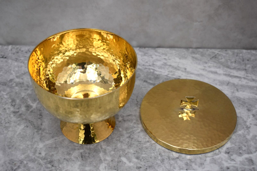 Nice Handmade Goldplated Ciborium, Made in Spain by Almy, 5" (CU2131) chalice co - Picture 2 of 14