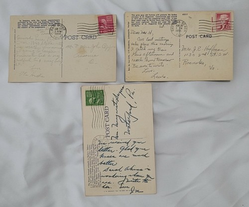 VINTAGE POSTCARDS 1951, 1954 & 1955 Lot 3 Old Landscapes Buildings ~ Collectors - Picture 2 of 12