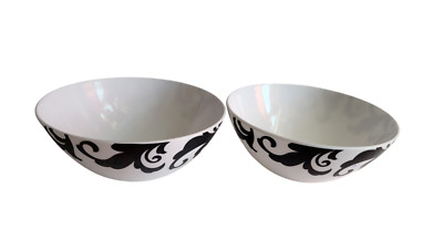 Ciroa Fine Bone China Soup Cereal Bowls Flori Set Of Two 6 3/4''