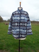 Lightweight Warm Snowflake Sherpa Fleece Teddy Jacket Liz Claibourne Small Bnwot