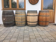 Regentonne Holzfass Wasserfass Regenfaß Gartenfaß gebrauchtes Weinfaß 225 L Faß