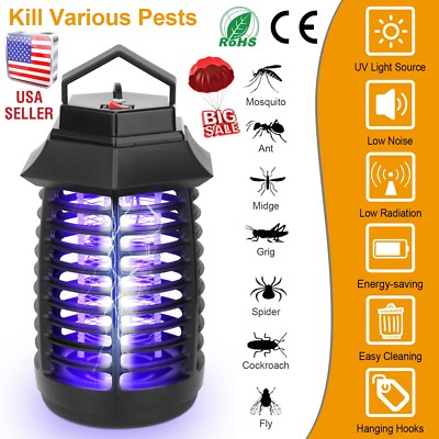 Electric UV Mosquito Killer Lamp Out/Indoor Fly Bug Insect Zapper Trap LED Light