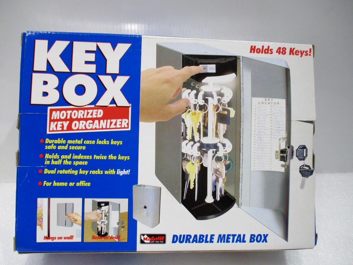 Metal Key Box Motorized Key Organizer Holds 48 Keys | eBay