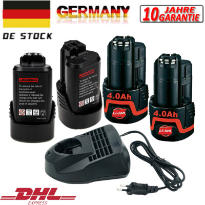  für Bosch Professiona 4,0Ah 10.8V/12V BAT411 GBA Li-ion Akku GSA 10.8 V NEU