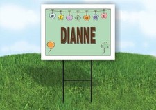 DIANNE WELCOME BABY GREEN 18 in x 24 in Yard Sign Road Sign with Stand