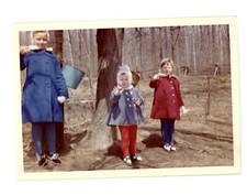 Vintage color color photo Kids with fresh maple syrup on fingers