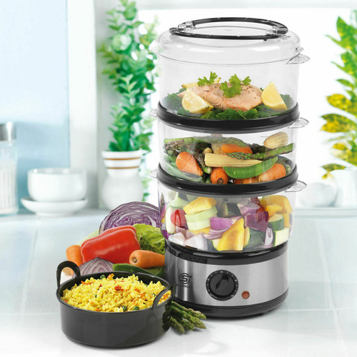 how to use a 3 tier electric steamer