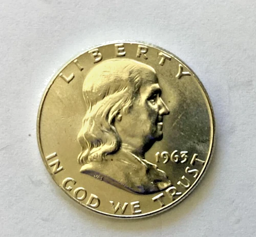 PROOF 1963 Franklin Half Dollar Uncirculated - No Mint Mark