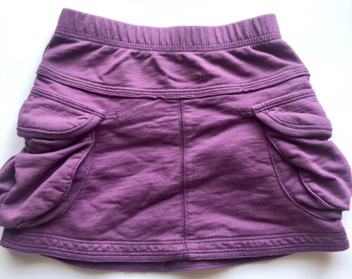Tea Collection Baby Girl Purple Casual Skirt Side Pockets Elastic Waist Size 2 - Picture 1 of 10