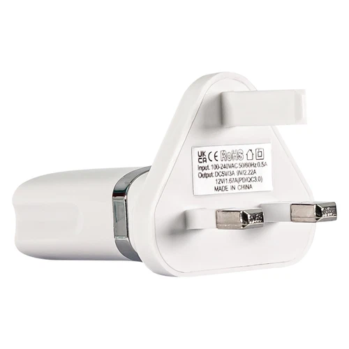 FIFO Dual USB-C & USB-A Charger β‘ 3.1A Fast Home Mains Adapter Plug UK White - Picture 5 of 6